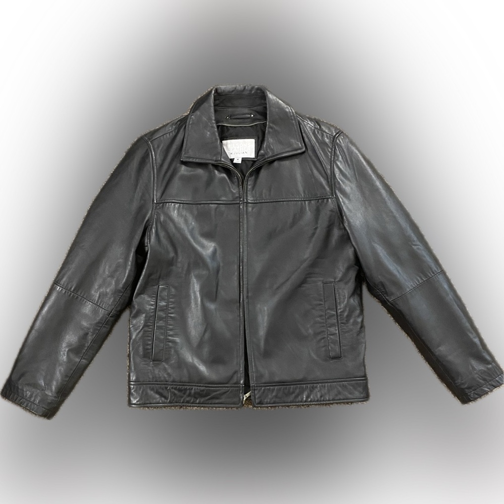 Black leather jacket
